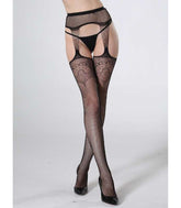 Cindy Love Thigh High Stockings With Attached Garter - Default Title - Fishnet and Thigh Highs